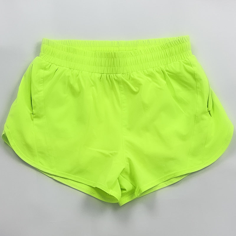 Women's Running Shorts with Side Zipper Pocket