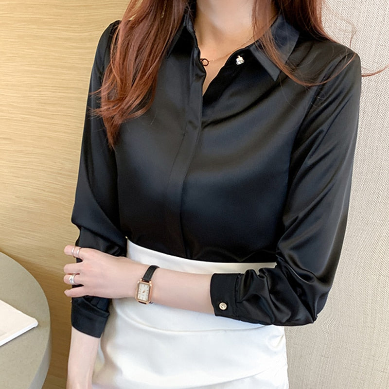 Women's Long Sleeve Silk Shirts for Effortless Elegance