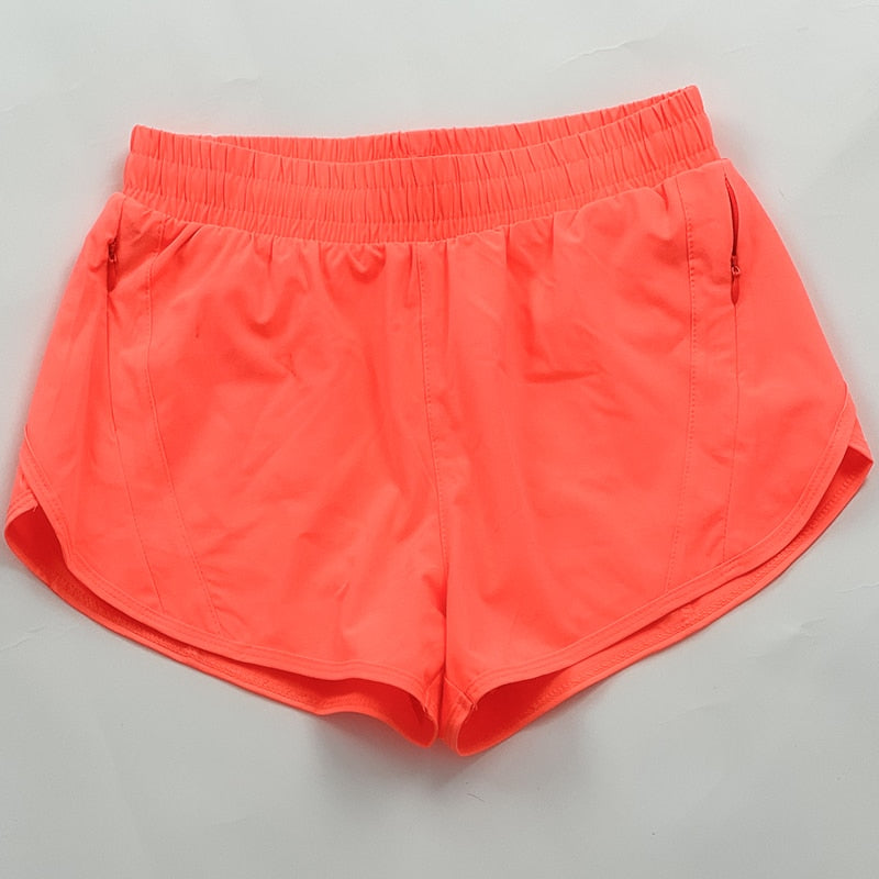 Women's Running Shorts with Side Zipper Pocket