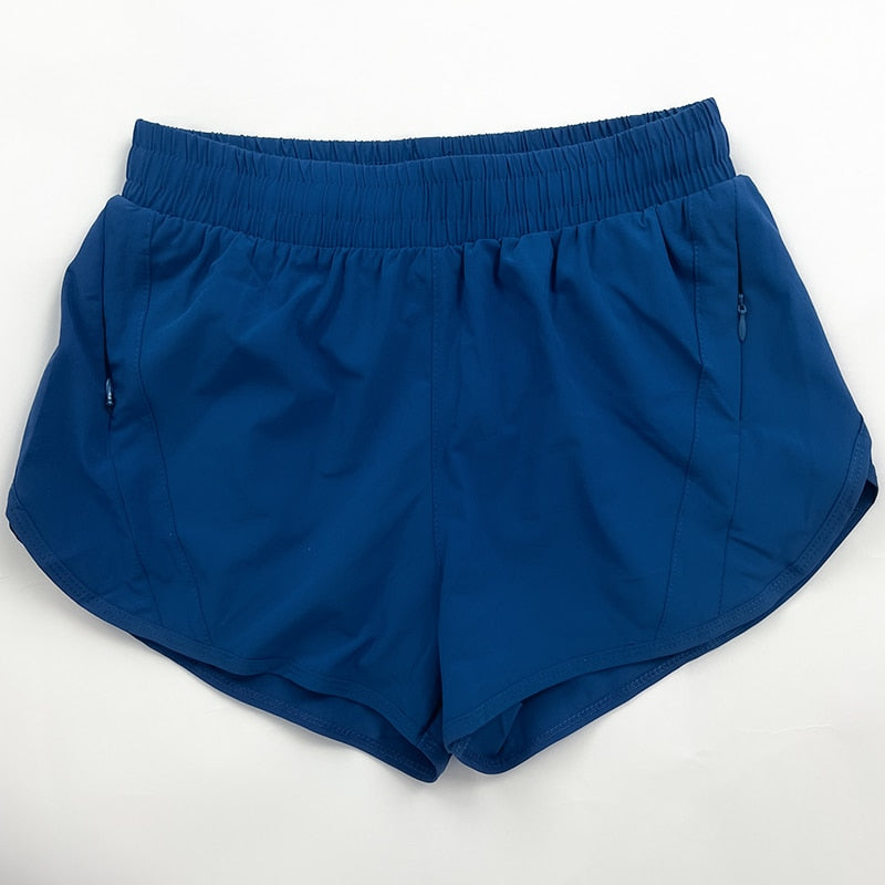 Women's Running Shorts with Side Zipper Pocket