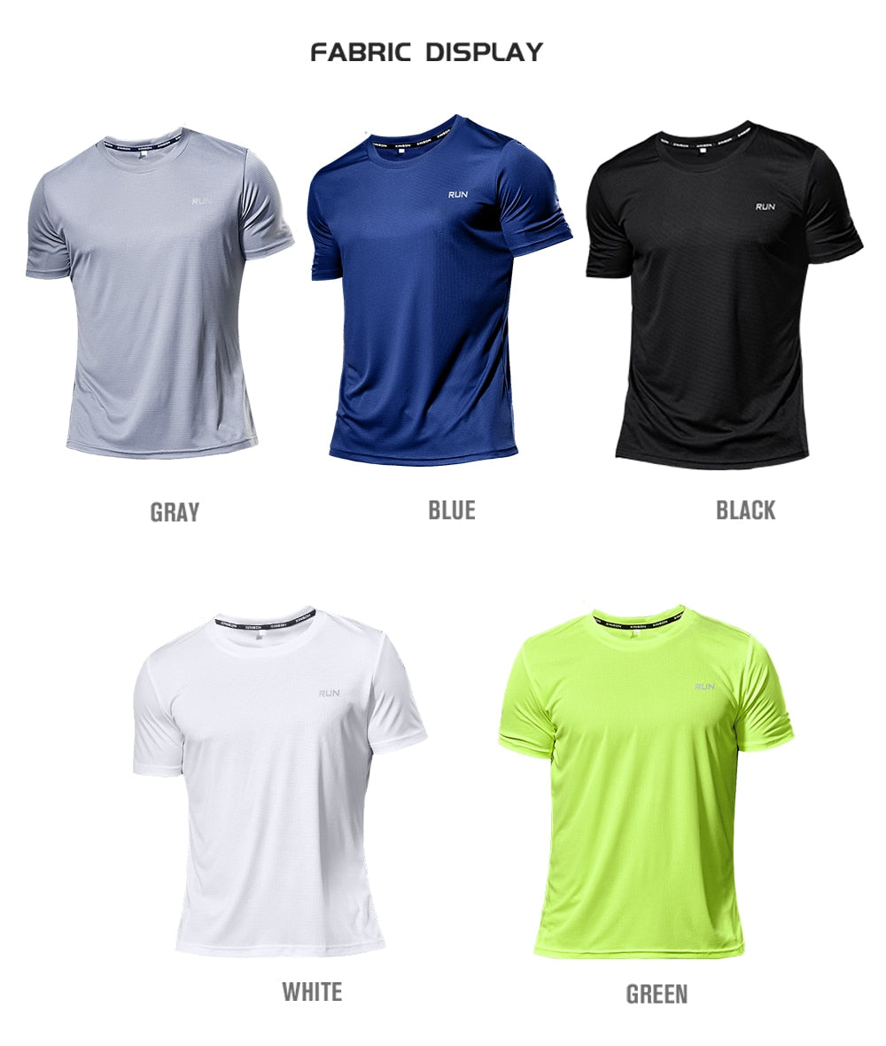 Multicolor Quick Dry Short Sleeve Sport T-Shirt