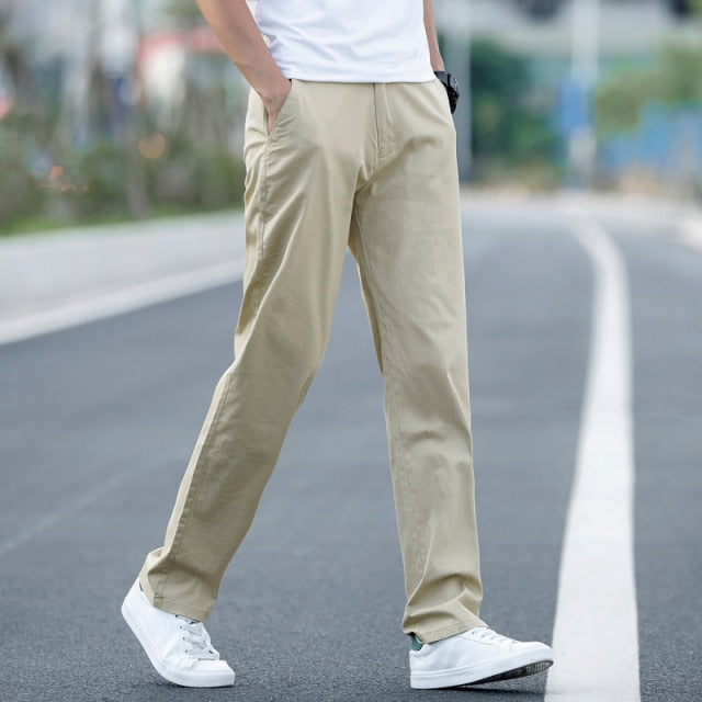 2023 Summer New Men's Thin Cotton Business Casual Pants